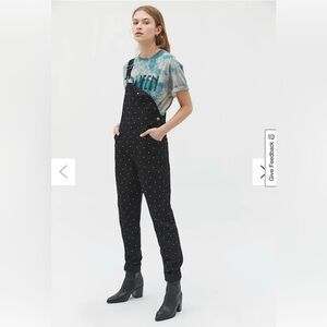 NWT WeWoreWhat Basic Crystal Denim Overall In XS
